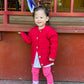 Gia Red Chunky Knit Cardigan
