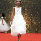 Helena White High Low Gown