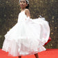 Helena White High Low Gown