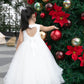 Dominique White Heart Back Gown