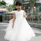 Dominique White Heart Back Gown