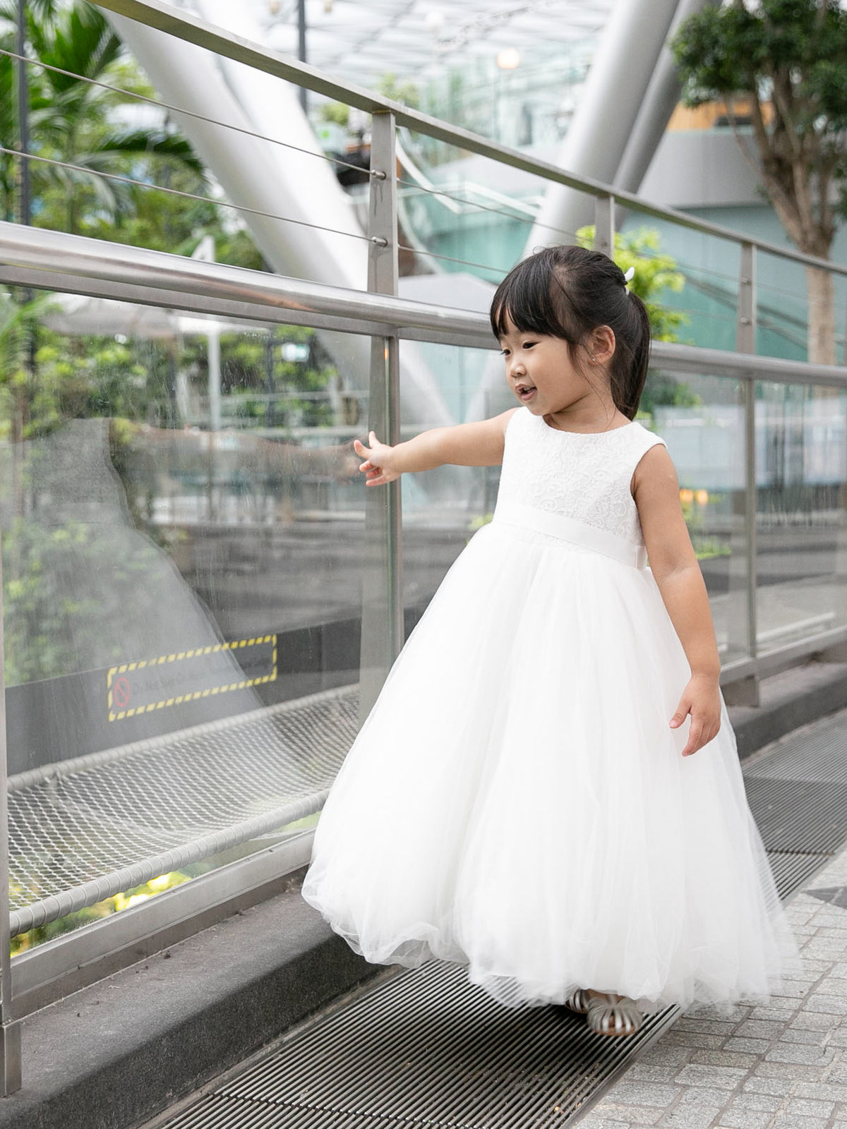 Dominique White Heart Back Gown