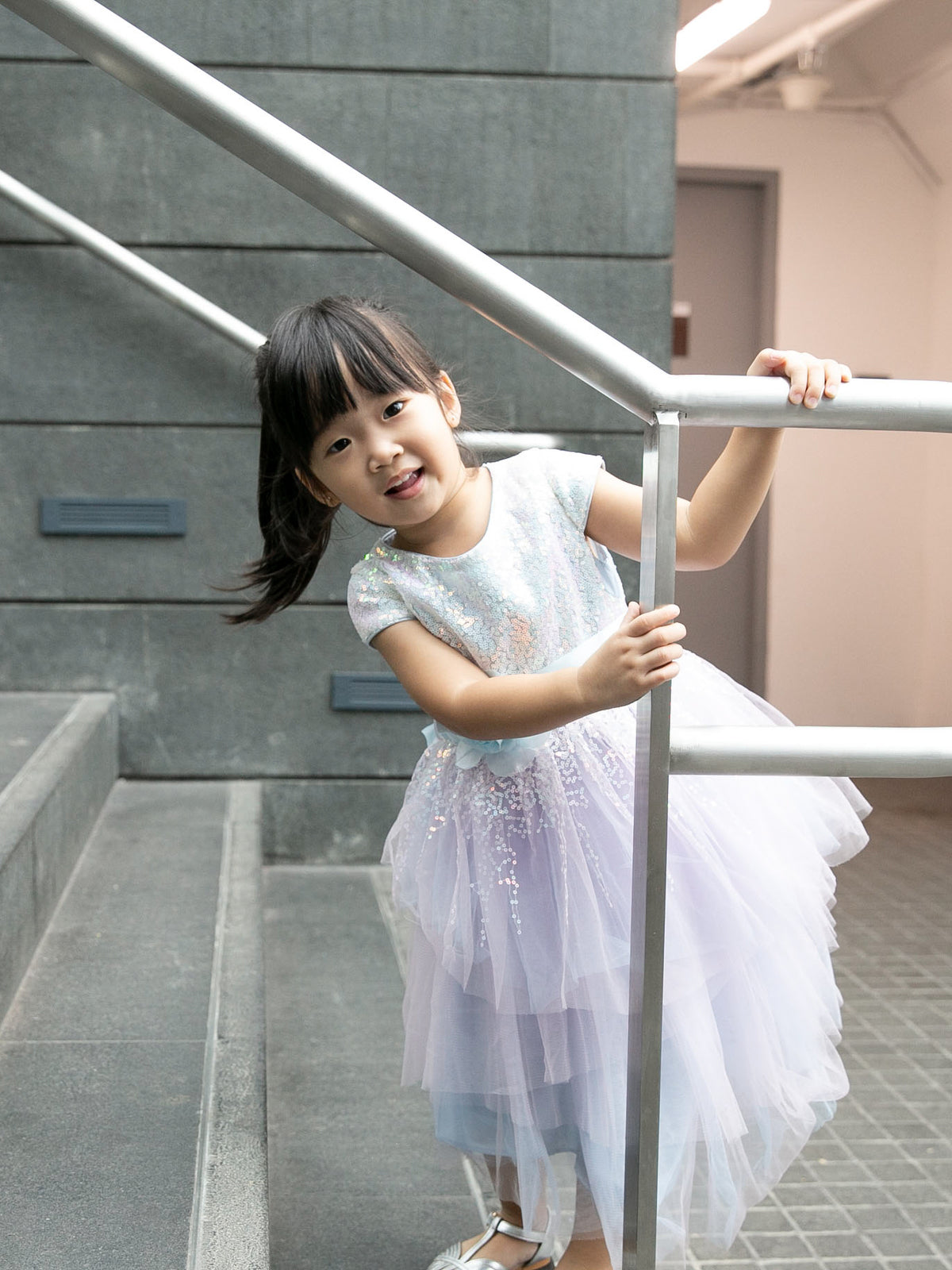 Elsie Lilac Blue Sequin Dress