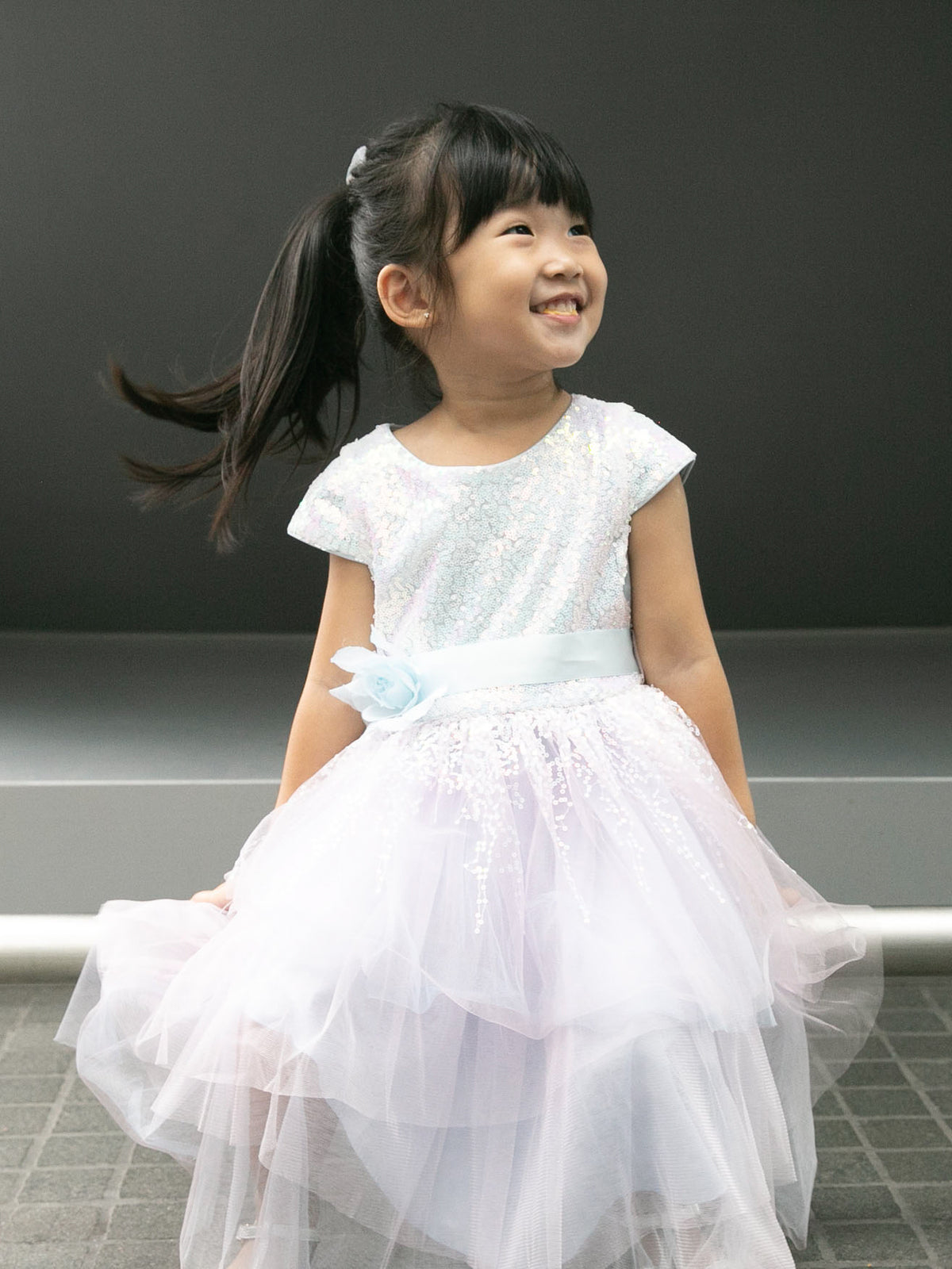 Elsie Lilac Blue Sequin Dress