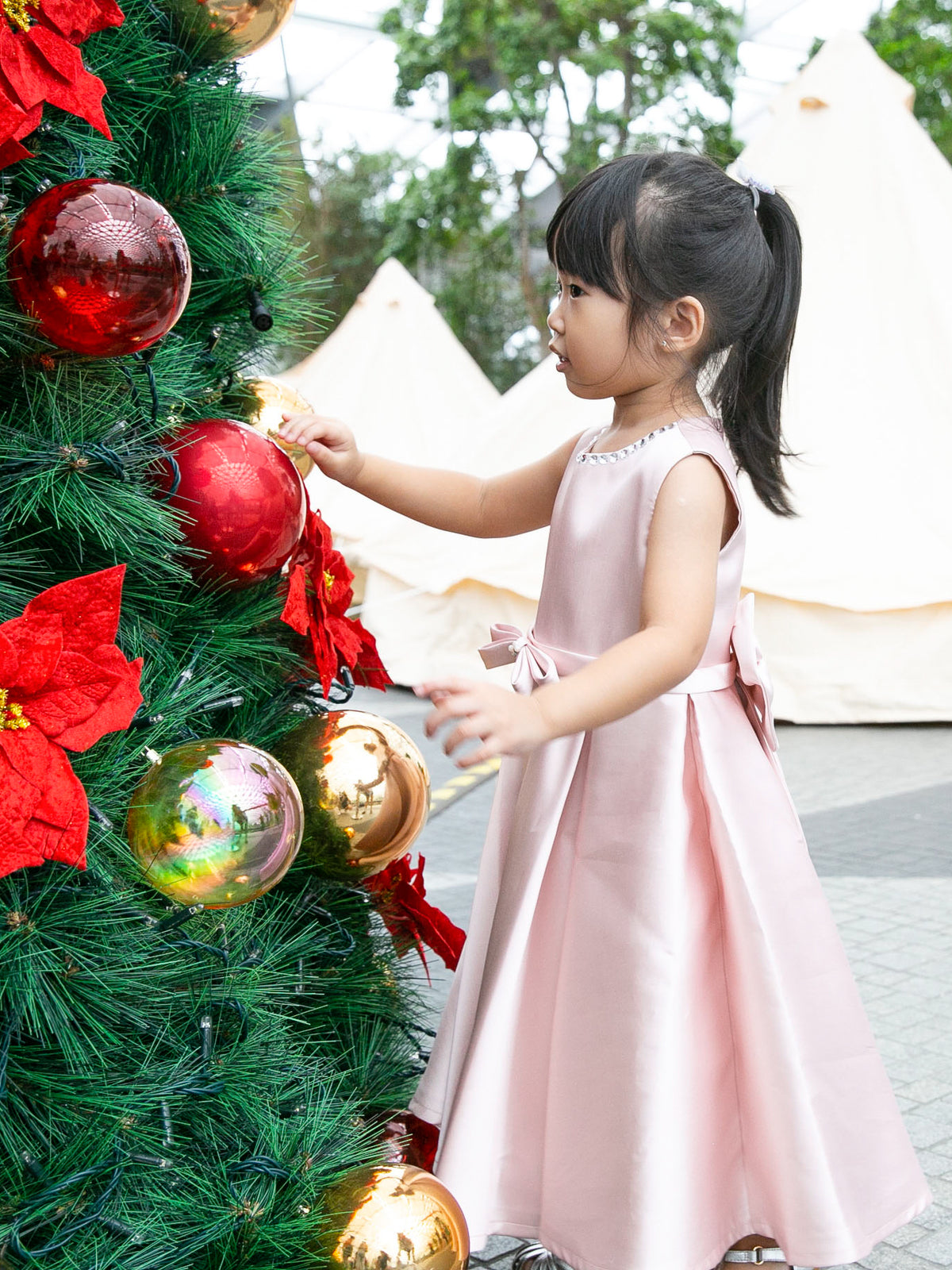 Ivy Pink Satin Dress (Loved)