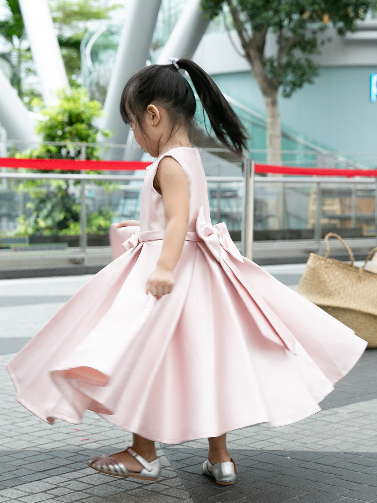 Ivy Pink Satin Dress (Loved)