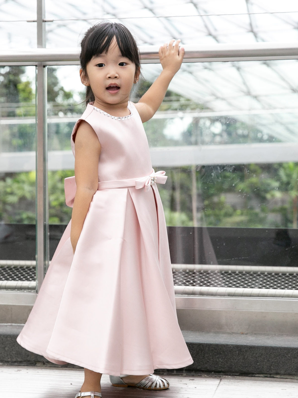 Ivy Pink Satin Dress (Loved)
