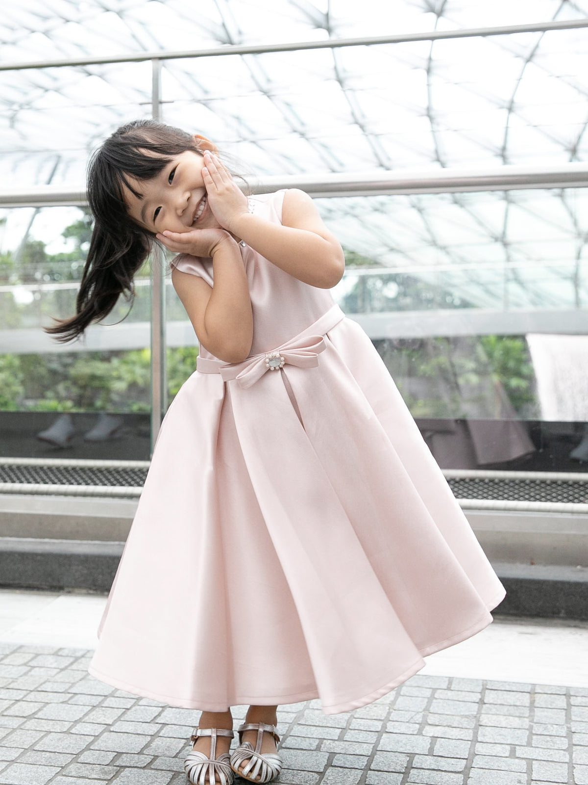 Ivy Pink Satin Dress (Loved)