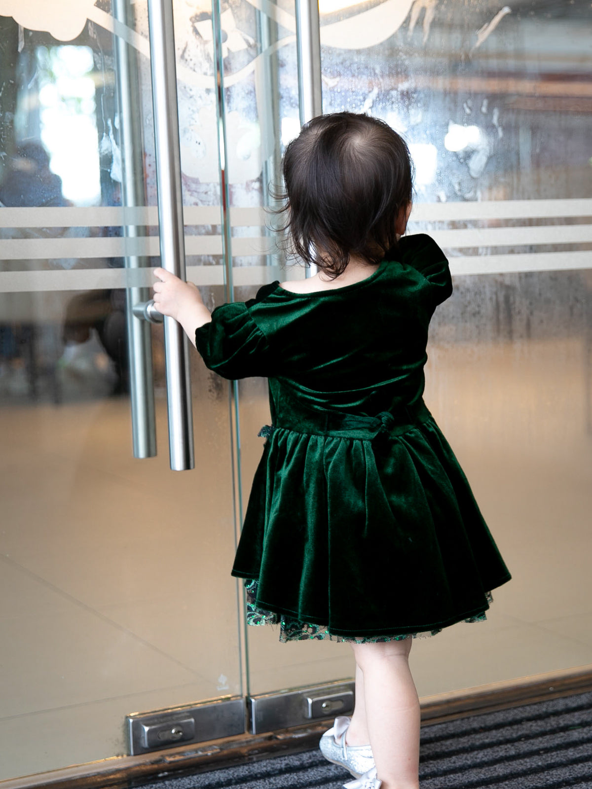 Demelza Vintage Velvet Green Dress (Loved)