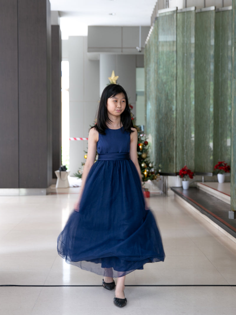 Dalilah Tulle Navy Gown