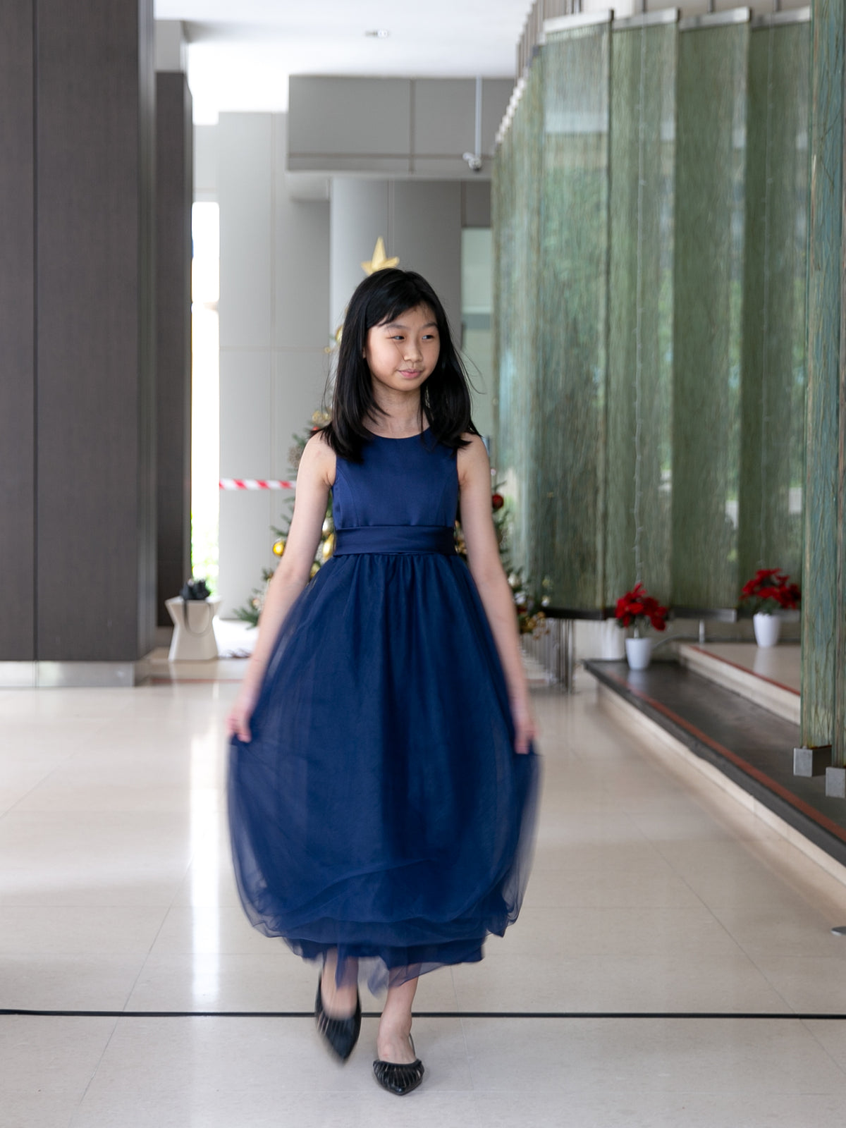 Dalilah Tulle Navy Gown