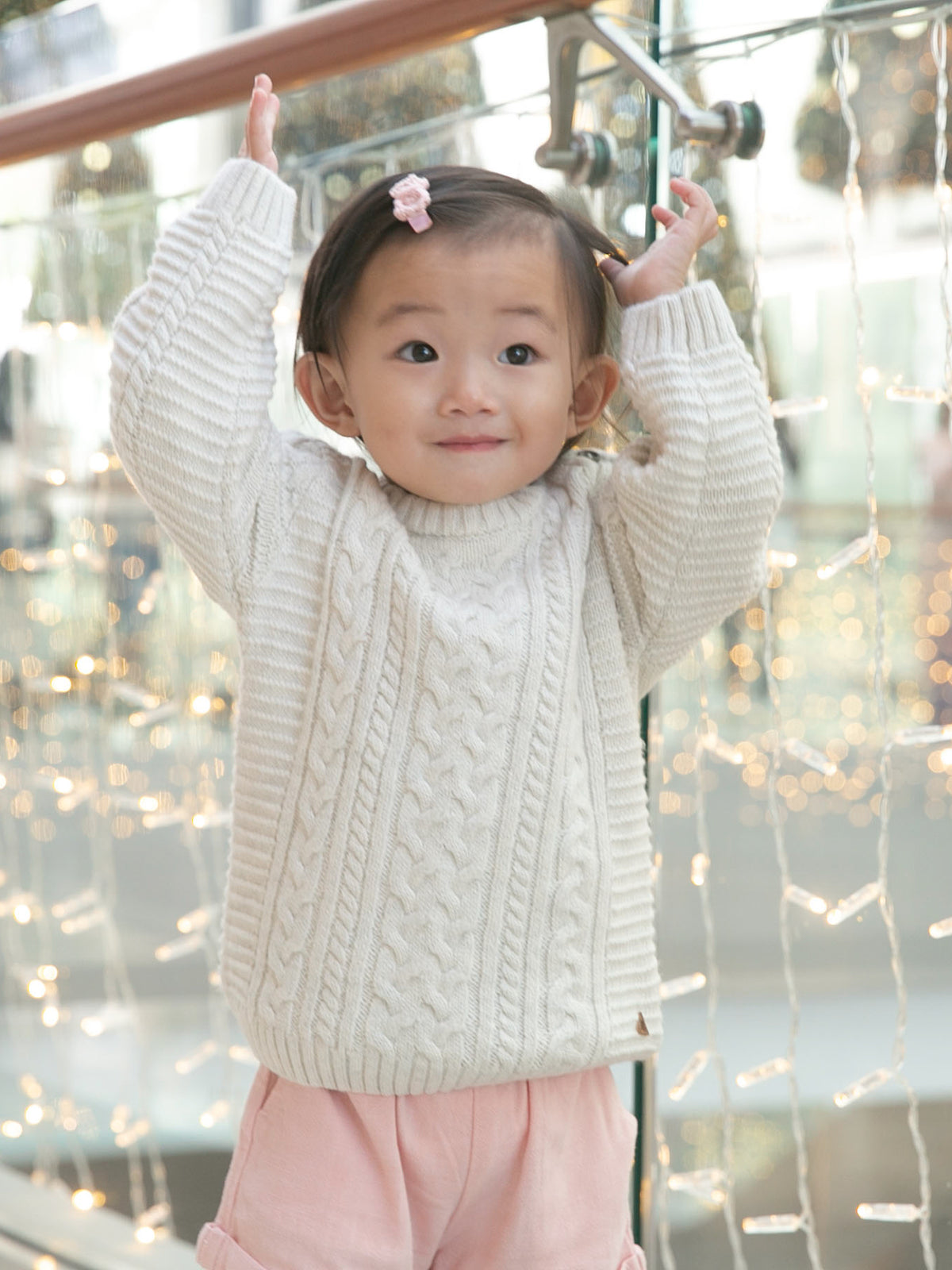 Frost Ecru Unisex Knit Sweater