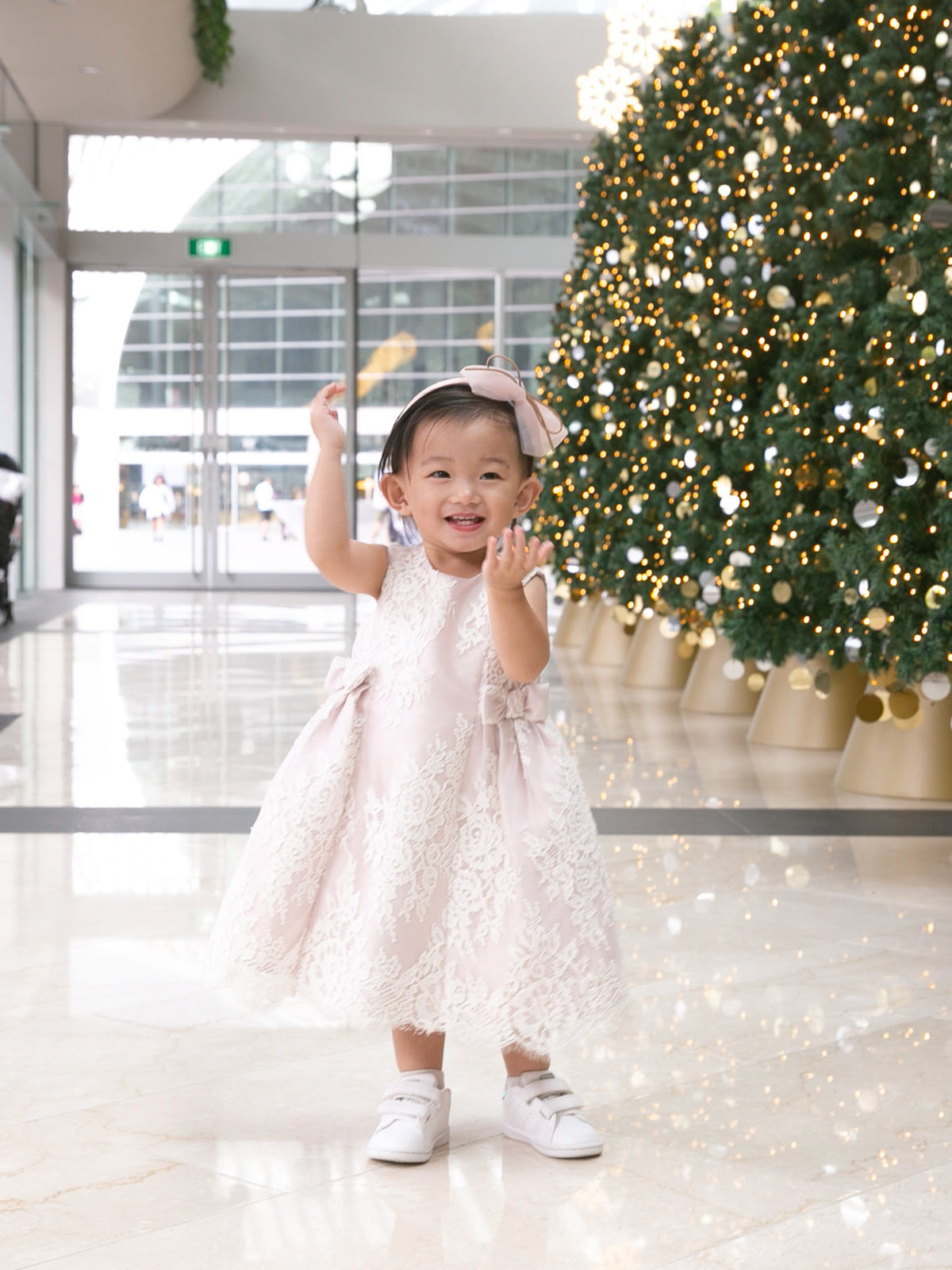 Valeria Pale Pink Lace Dress