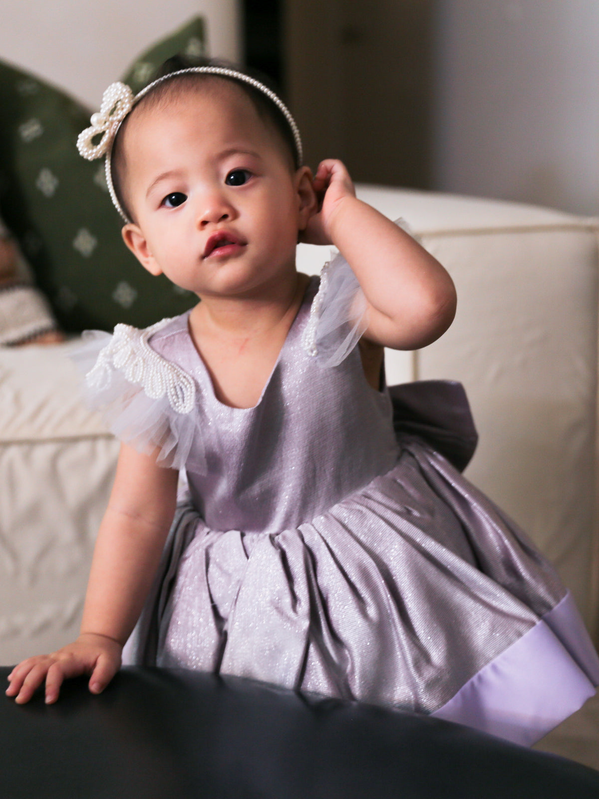 Deorsa Lilac Bow Dress