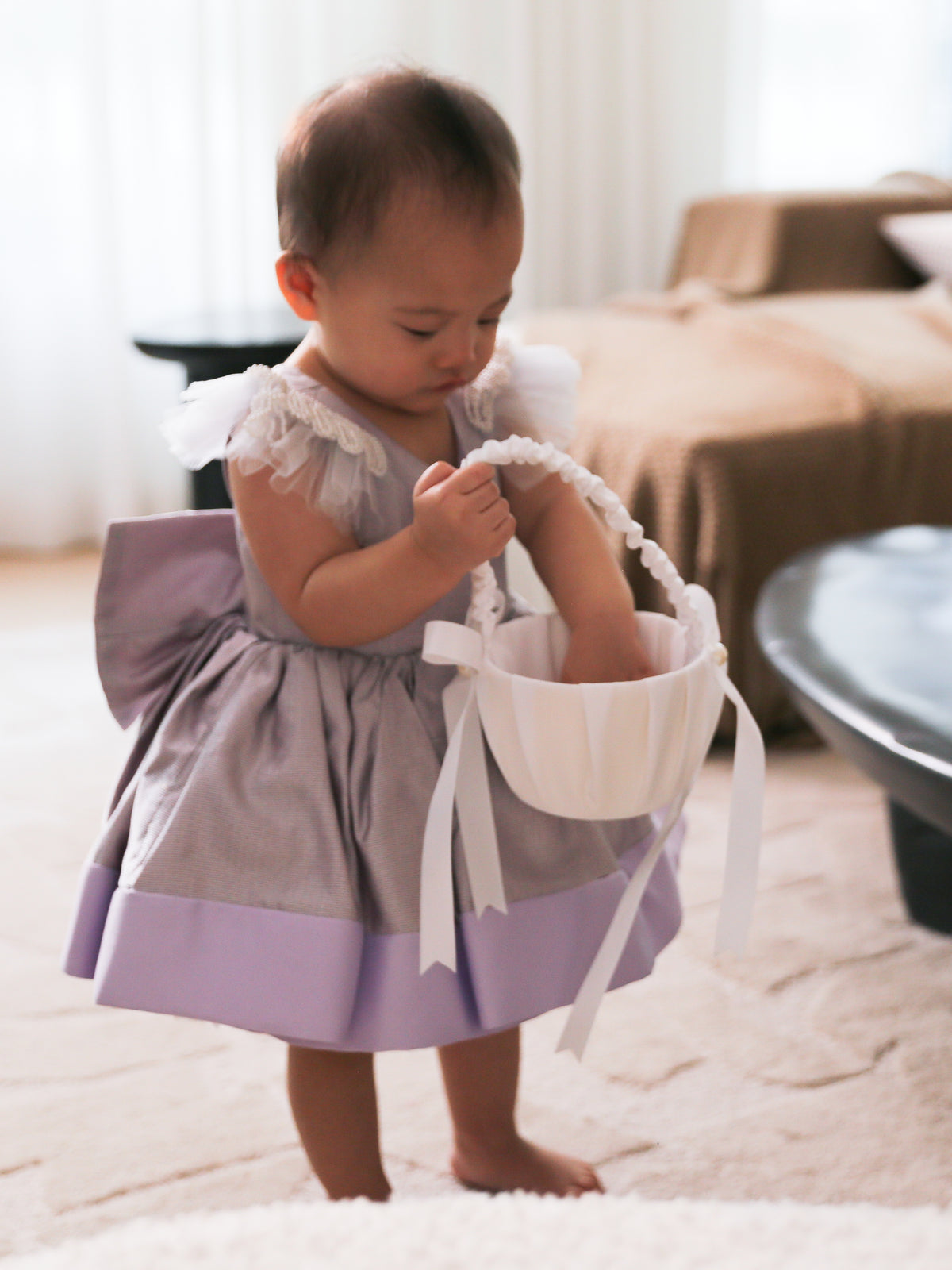 Deorsa Lilac Bow Dress