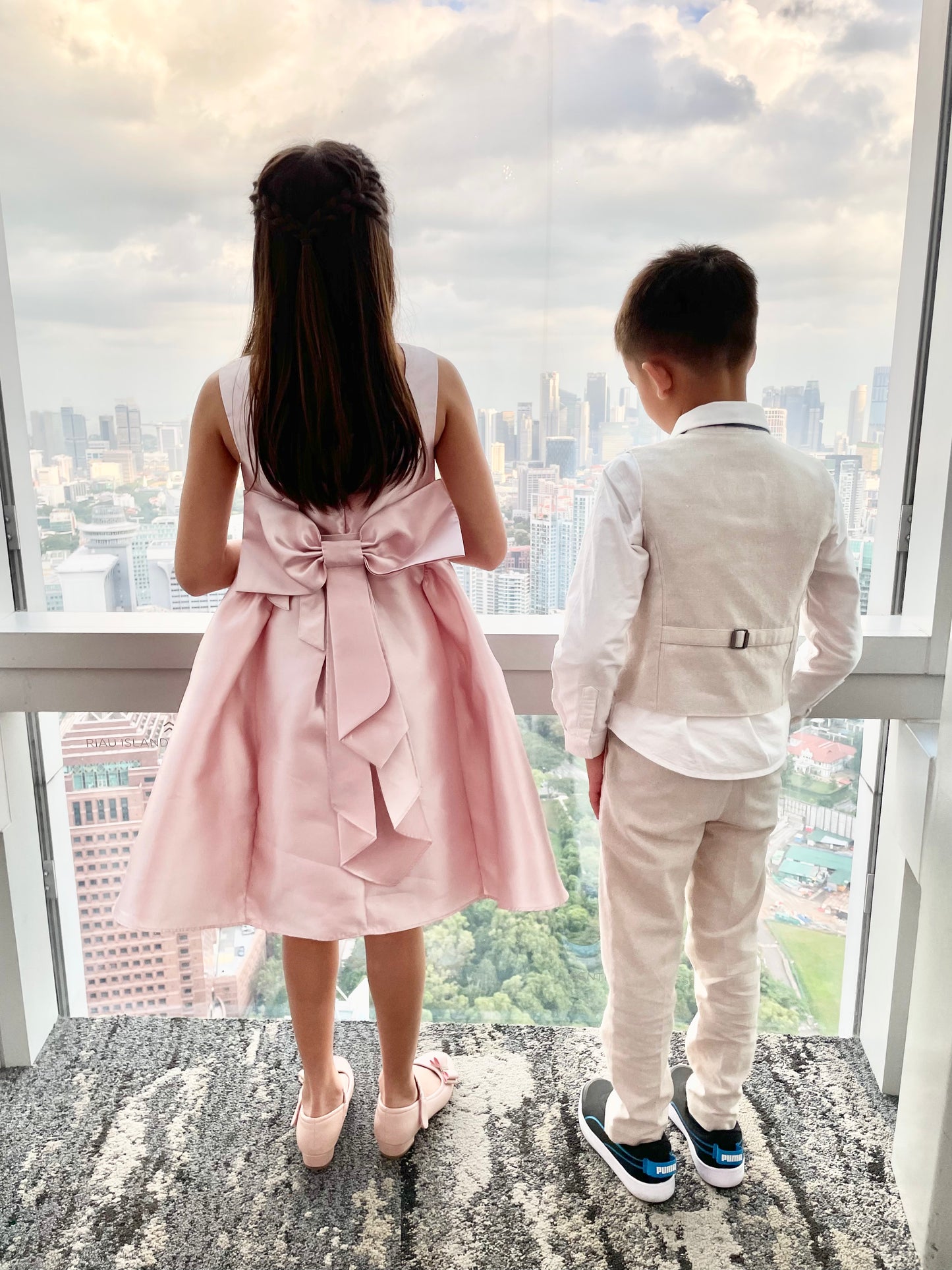 Cynthia Pink Satin Dress