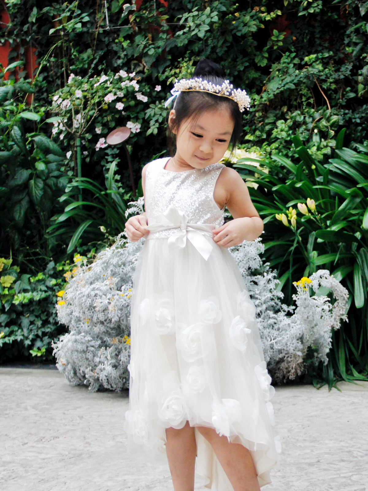 Ianna White High Low Dress