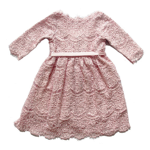 Valentina Pink Lace Dress