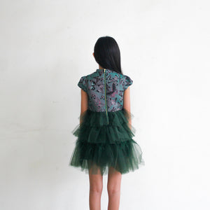 Gracella Green Chinese Collar Dress