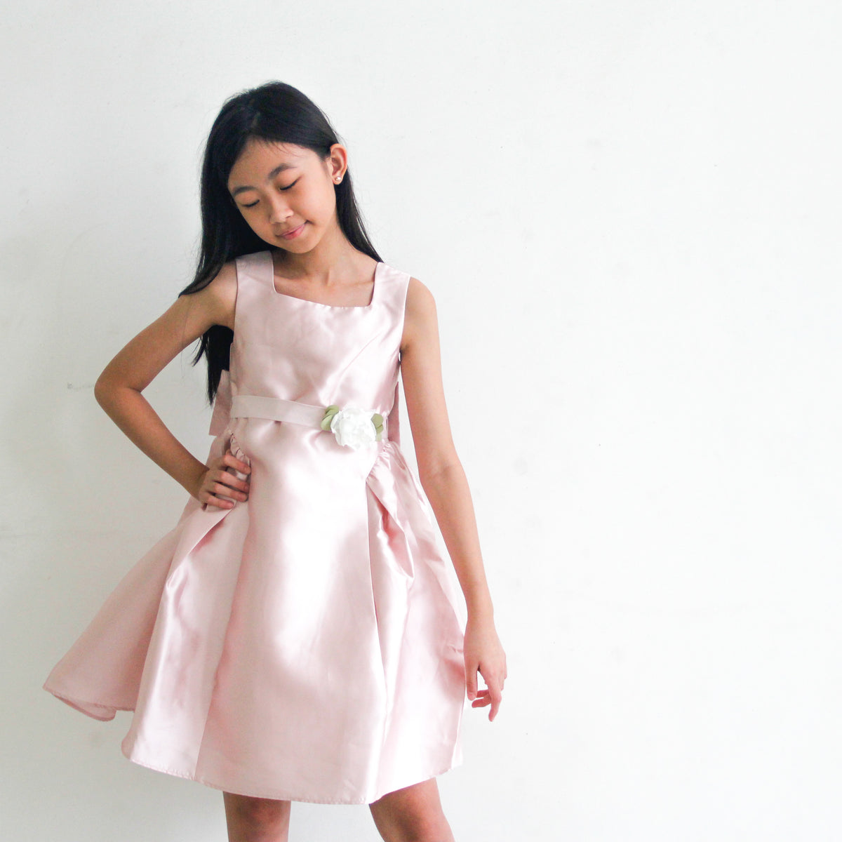 Cynthia Pink Satin Dress