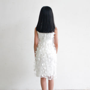 Delores White Butterfly Motif Dress