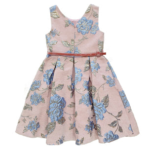 Chenille Pink Floral Dress
