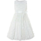 Delores White Butterfly Motif Dress