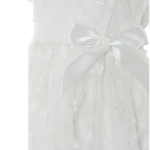 Delores White Butterfly Motif Dress