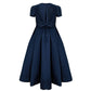 Henrietta Navy High Low Dress