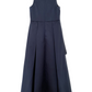 Norah Navy Satin Gown