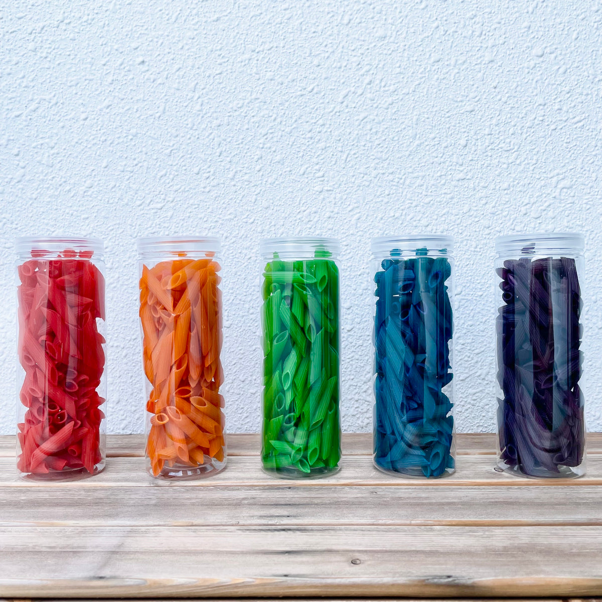 Coloured Penne Pasta Sensory Play Base