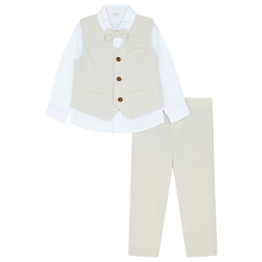 Silas Beige Vest Suit